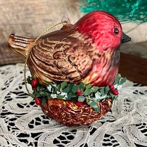 Sparkly Cardinal Christmas Ornament